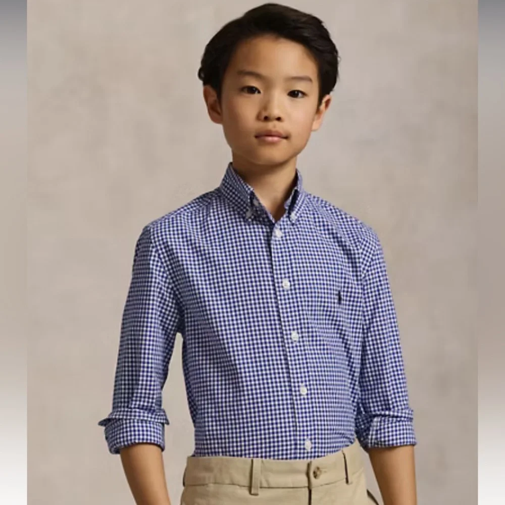 Ralph Lauren Boys Gingham Long Sleeve Shirt